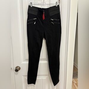 Guess Black Pants with Zipper Accents